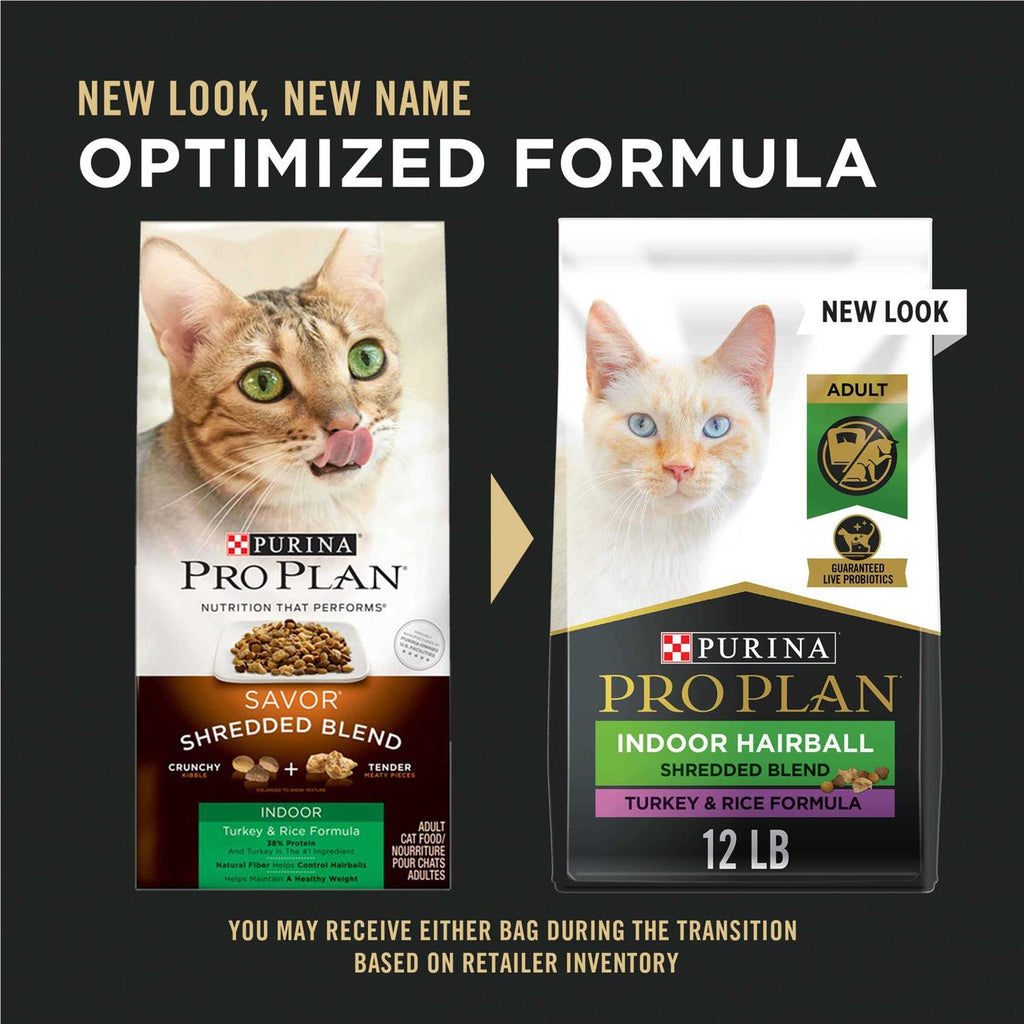 Indoor Hairball Management Shredded Blend Turkey & Rice Formula Dry Cat Food O209