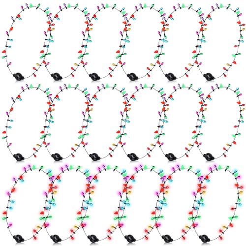 18 Pcs LED Christmas Light Necklace R684671