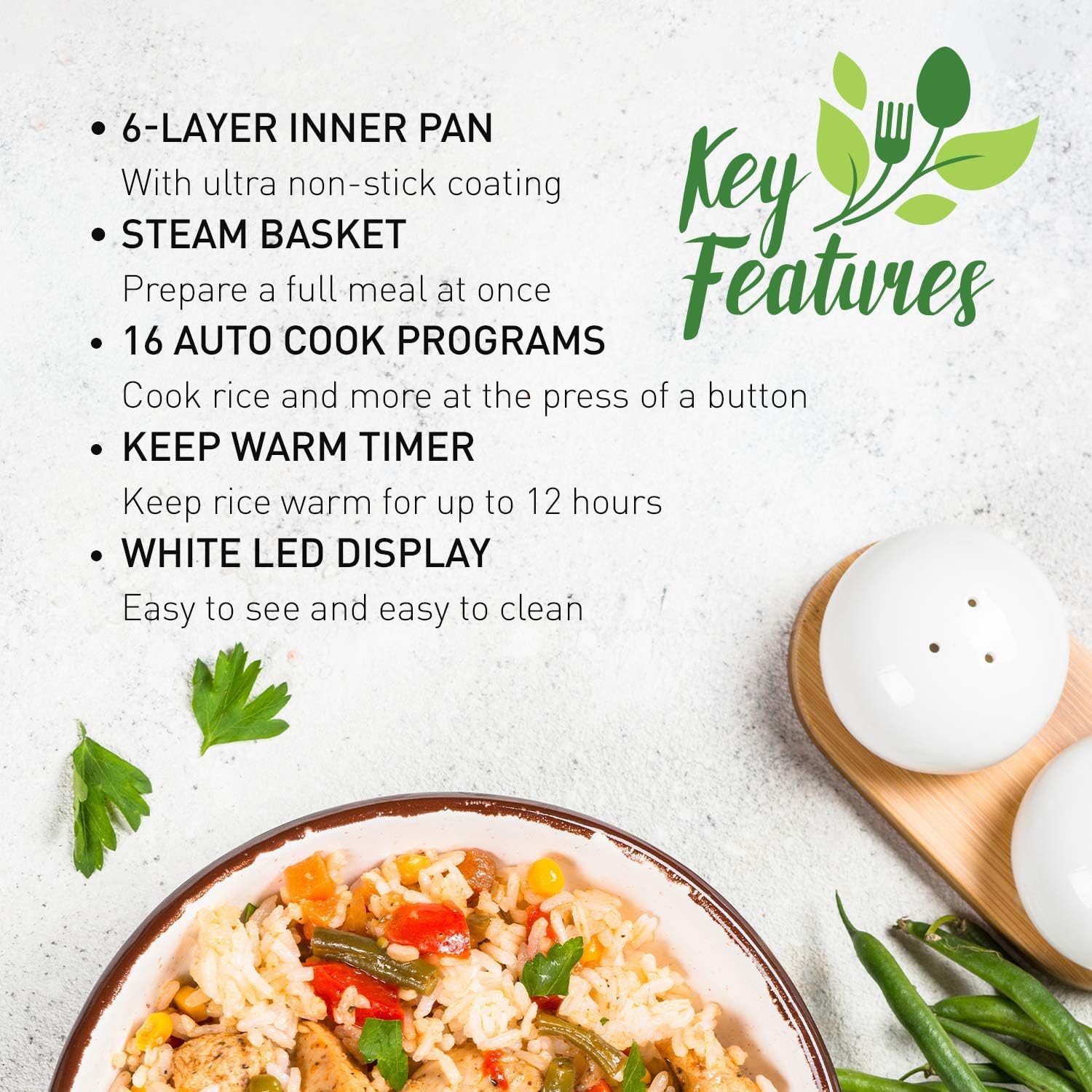 White 10 Cup Rice Cooker I761