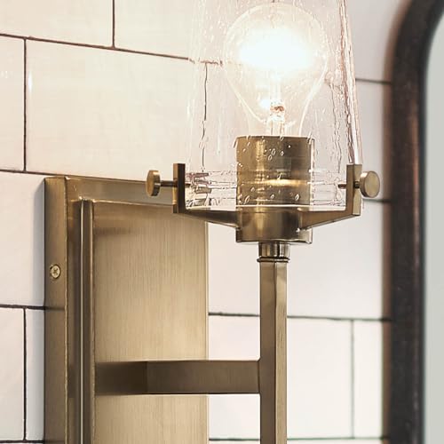 1 Light Wall Sconce with Clear Seeded Glass in Champagne Bronze M10514