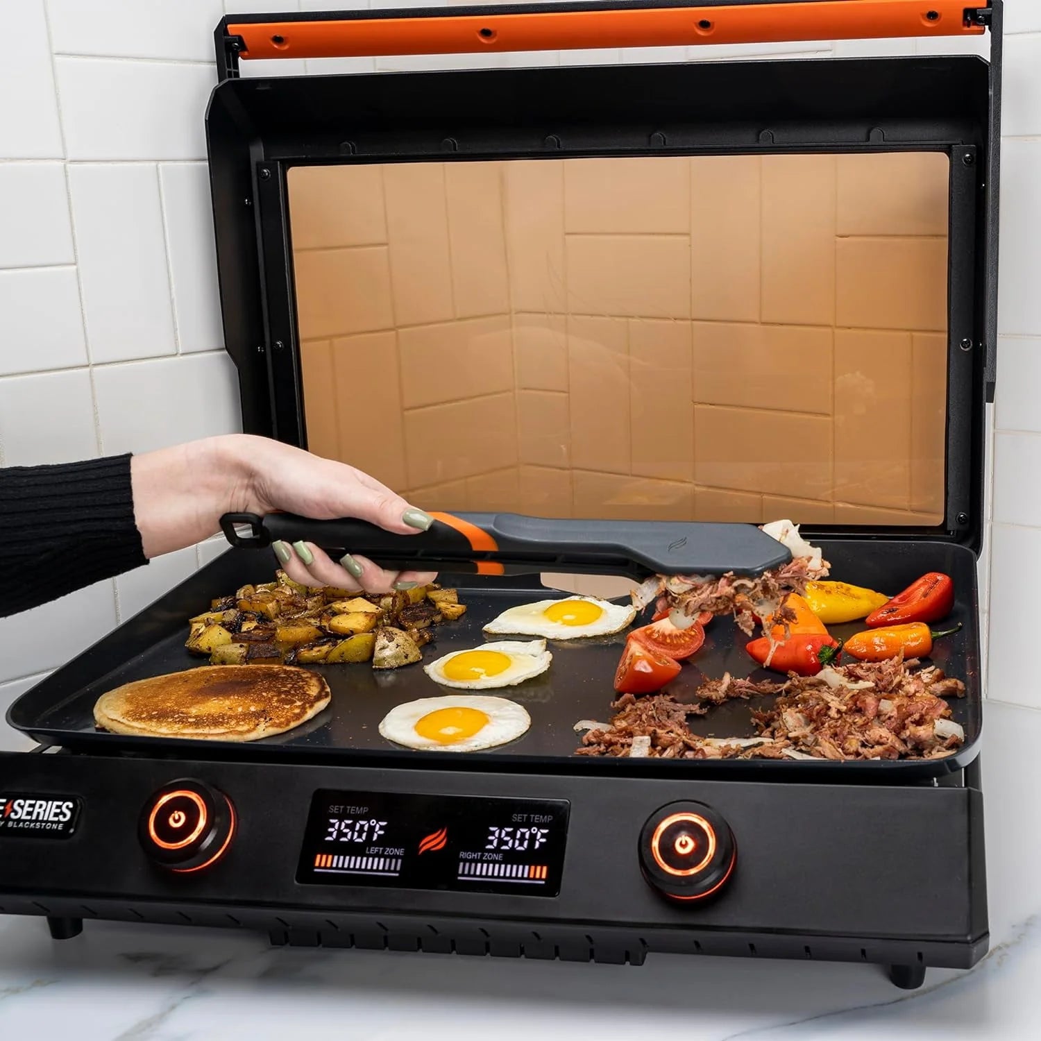 22 Inch Nonstick Electric Griddle with Lid N5246