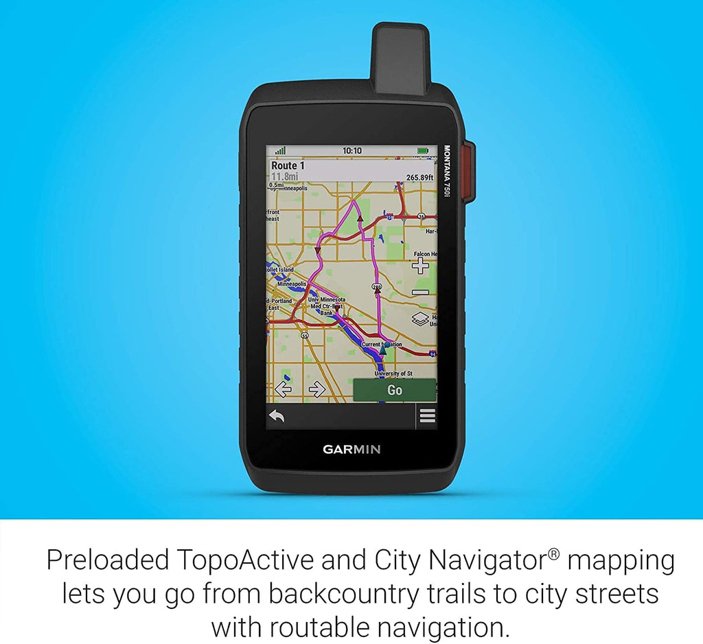 Rugged GPS Touchscreen Navigator with inReach Technology and North America Maps N931