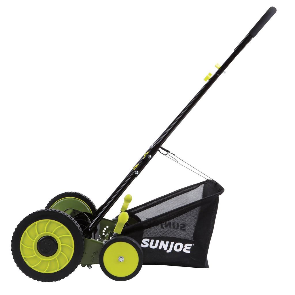 Black Manual Reel Mower with Grass Catcher S60857