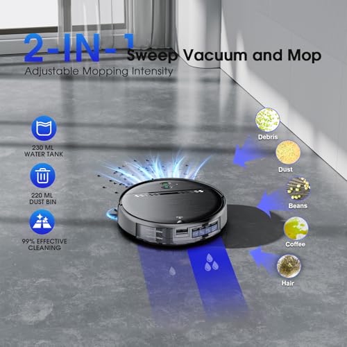 2-in-1 Robot Vacuum and Mop with Strong Suction R6501