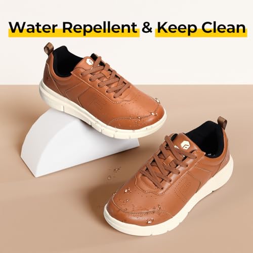 Wide Leather Dress Sneakers for Men K9493