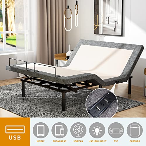 Adjustable Twin XL Electric Bed Frame with Wireless Remote S387347