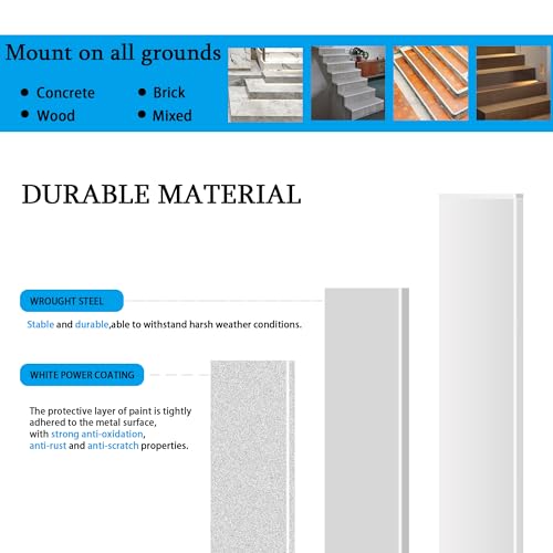 Black Heavy Duty Metal Handrail for Steps (1-3 Steps) F154