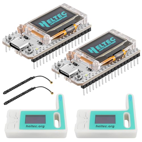 ESP32 LoRa Development Board with Protective Case and 915MHz Antenna, 0.96-inch OLED Display Type C O71929