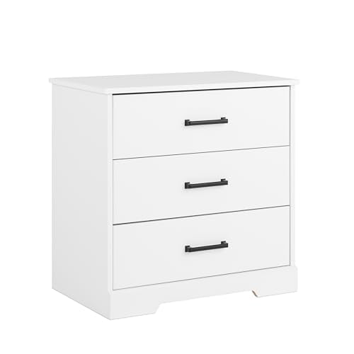Black 3 Drawer Tall Nightstand J604