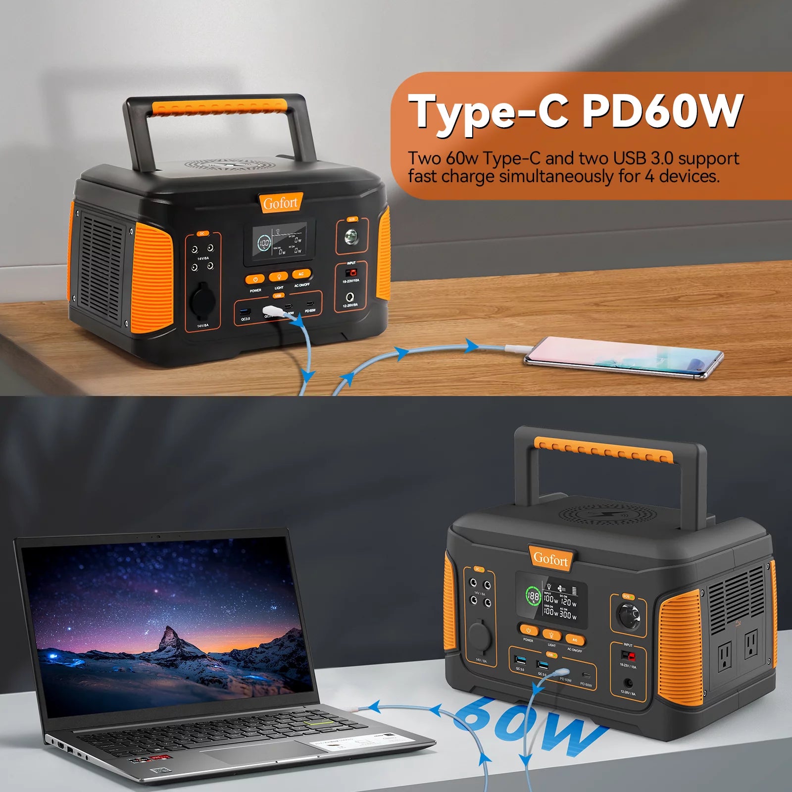 Portable Power Station 932Wh 1000W Battery Backup Solar Generator M97069