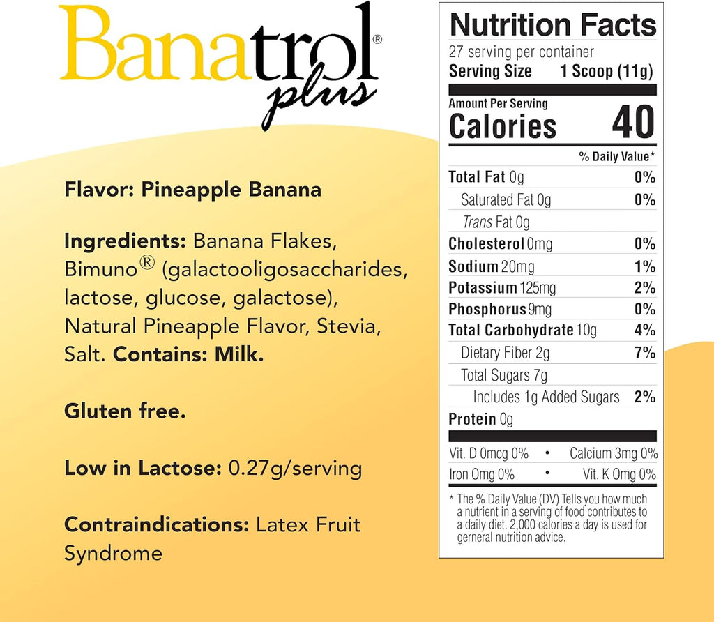 Natural Anti-Diarrheal with Prebiotics, 28 Servings (Pineapple) U681566
