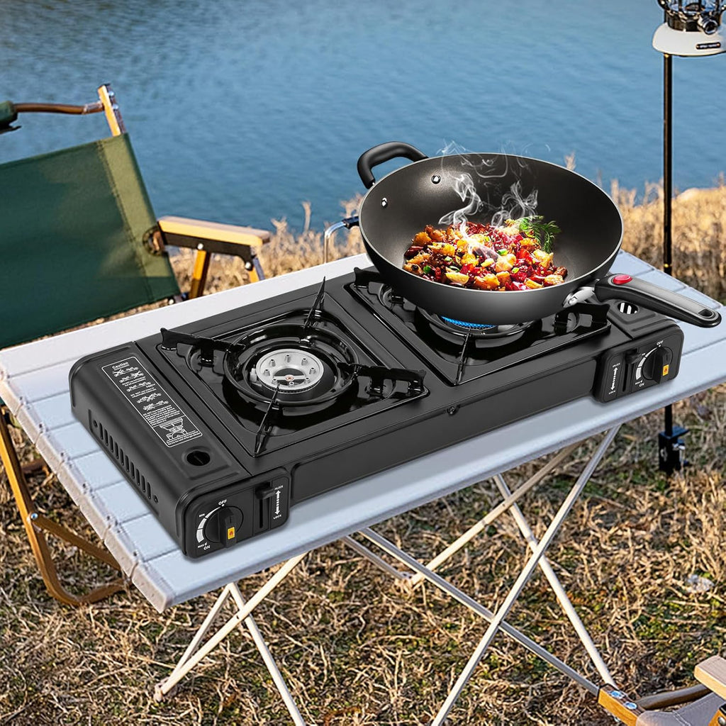 2-Burner Portable Gas Camping Stove R649