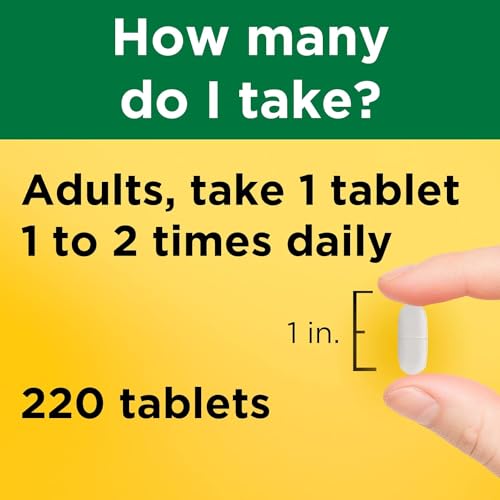 220 Tablets Calcium 600 mg with Vitamin D3 Dietary Supplement I4354