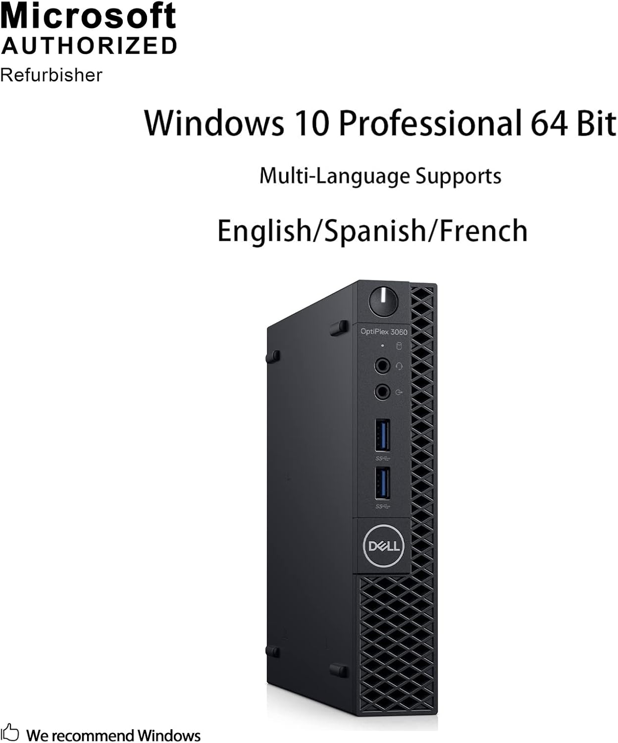 Micro PC with Intel Core i5-8500T 2.1 GHz Hexa-core, 8GB RAM, 256GB SSD, Windows 10 Pro 64-bit H303