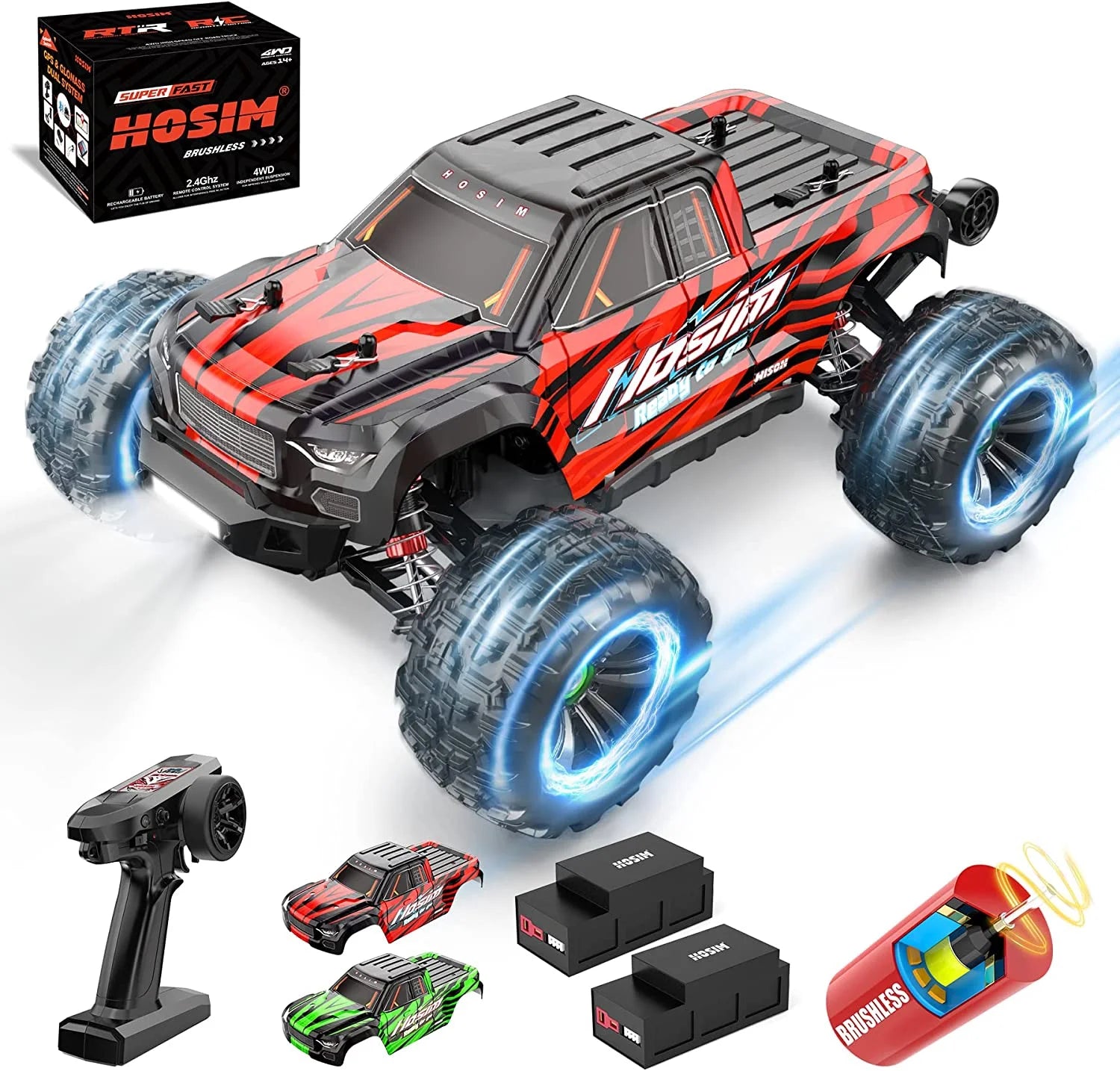 Brushless RC Car 1:16 4WD Off-Road Remote Control Truck T5373