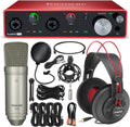 USB Audio Interface, Studio Condenser Microphone, Stereo Headphones, Pop Filter, Cables and Accessories R61362