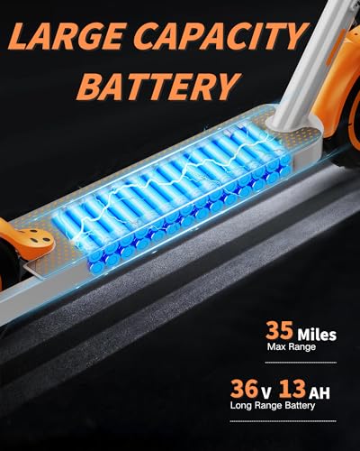 500W Peak Motor Folding Electric Scooter with Dual Suspension E8336
