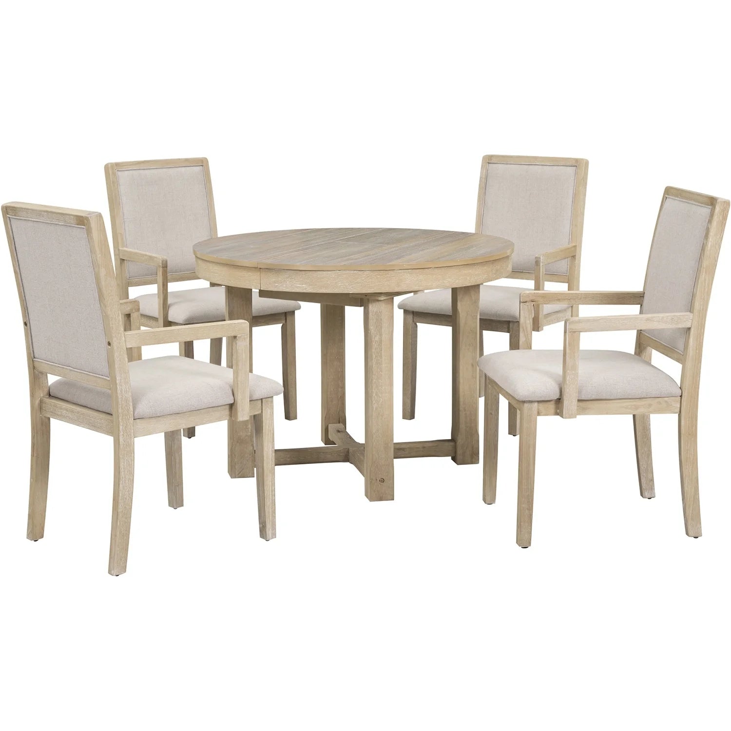 5-Piece Extendable Wood Dining Table Set O99097