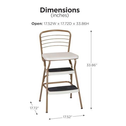 Teal Retro Chair with Step Stool R214