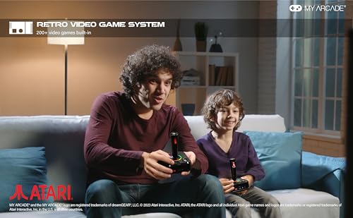 Video Game Console with 200+ Games, Wireless Joysticks, RGB LED Lights U2597
