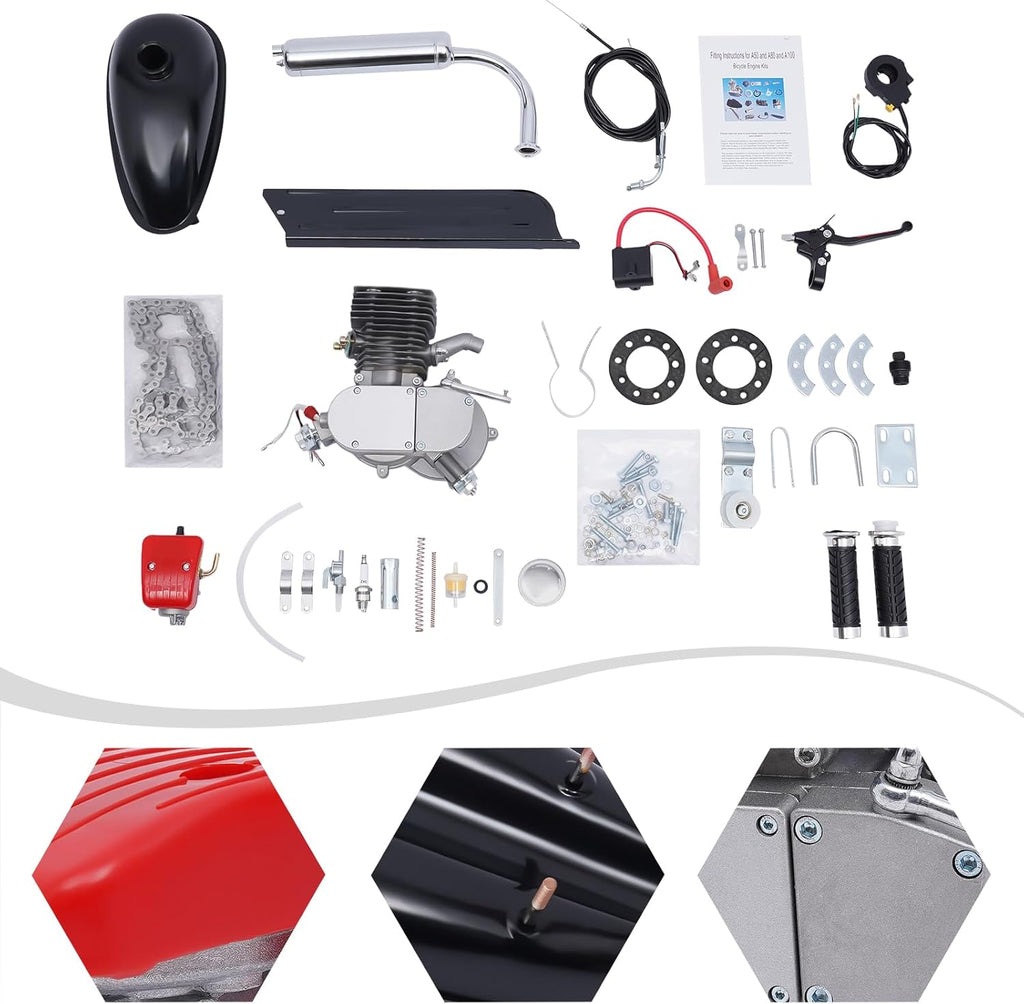 100CC 2-Stroke Gas Bicycle Engine Kit for 26" 28" Bicycle K316