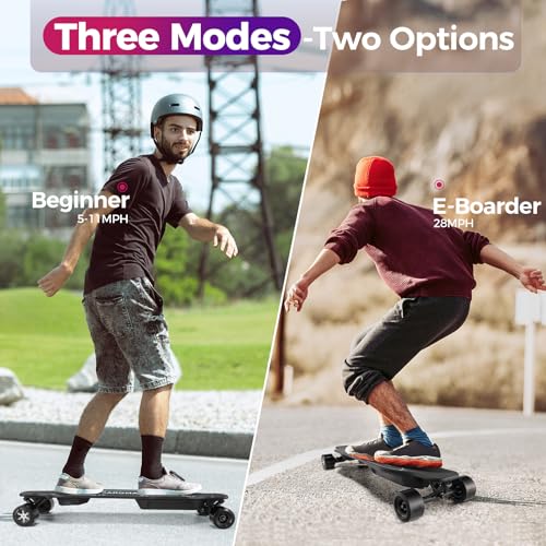 38" Electric Skateboard with Remote, 1200W Brushless Motor, 28 Miles Range, 28Mph Top Speed, Max Load 300lbs, 9 Layer Maple Wood L10522