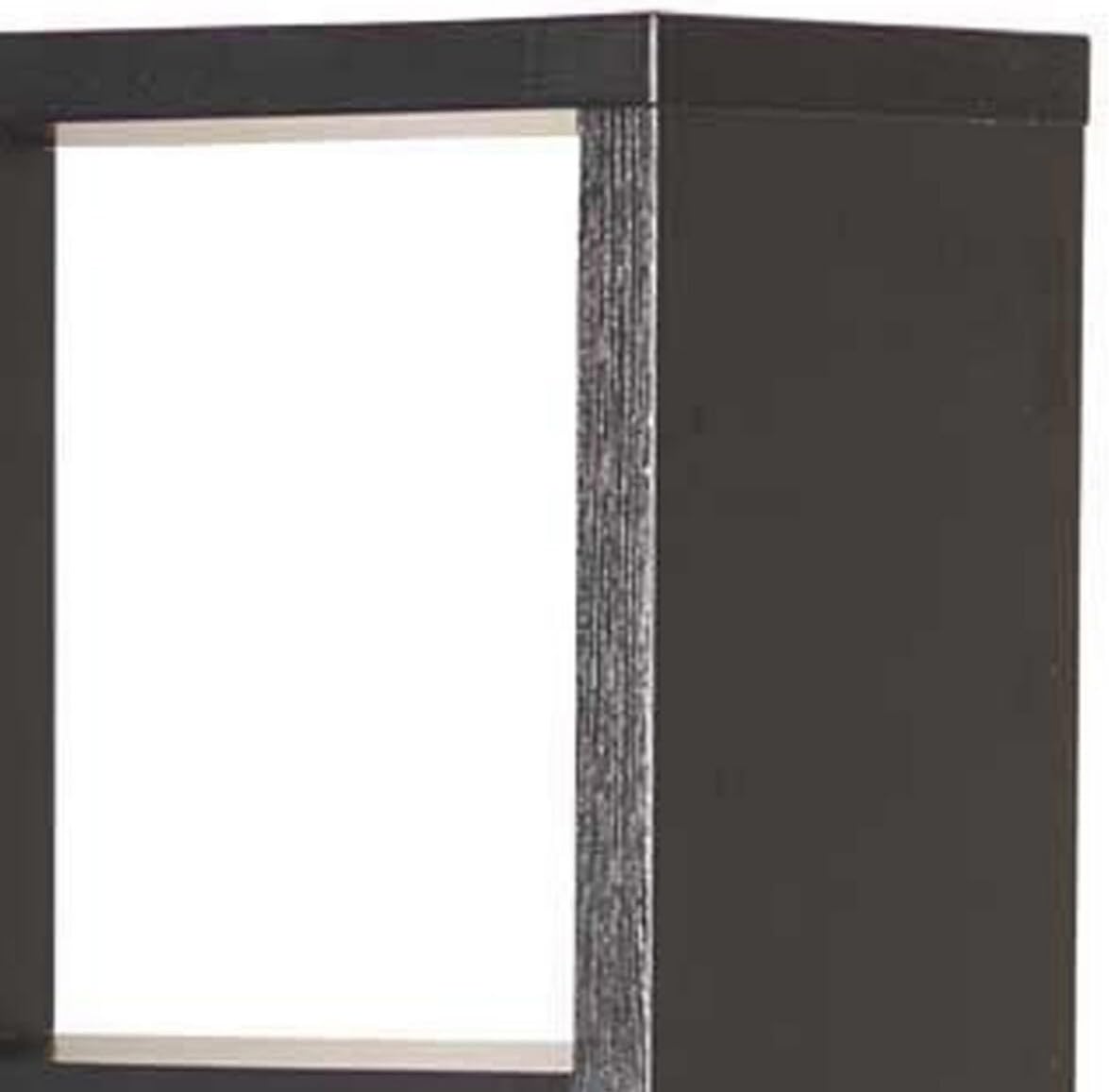 Black and Gray Wooden Bookcase with 4 Doors and 6 Shelves N4517