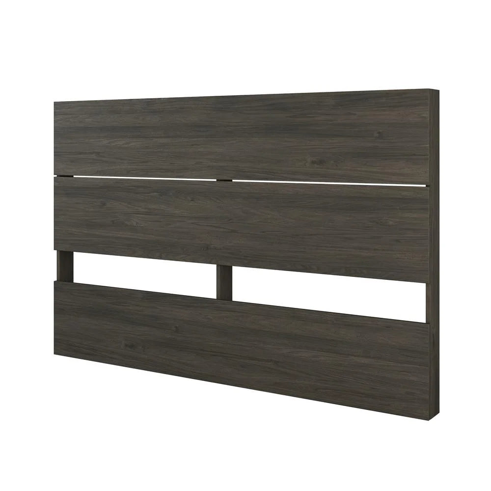 2 Piece Queen Size Bedroom Set, Bark Grey and Black U42631