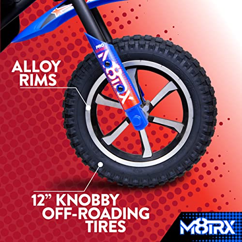 24V Electric Dirt Bike Ride on Toy Motorcycle Blue F989304