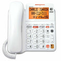 Corded Standard Phone with Answering System and Backlit Display, White D697