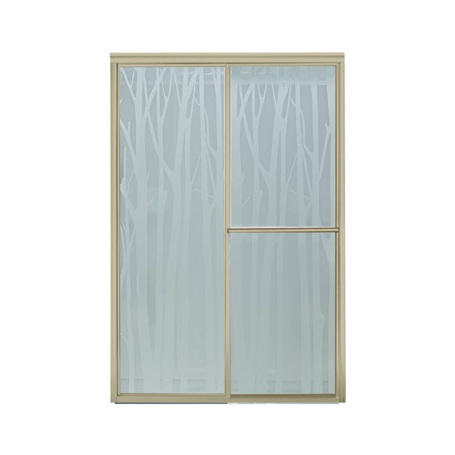 Framed Sliding Shower Door in Nickel E577524