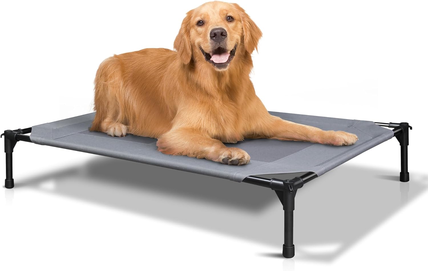 Grey 42 Inch Elevated Dog Bed with Mesh N918