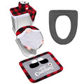 Set of 5 Toilet Seat Cover and Rug Set E515387