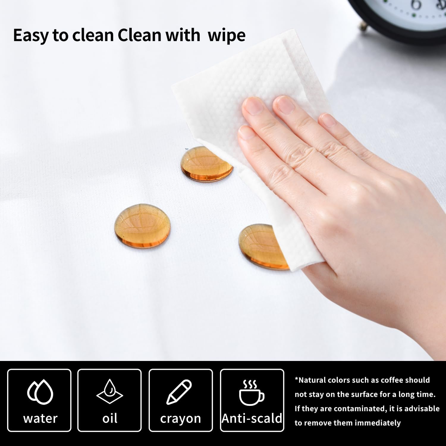 Clear Desk Mat, Non-Slip PVC Desk Protector with Round Edge (47.2"*23.6") W361