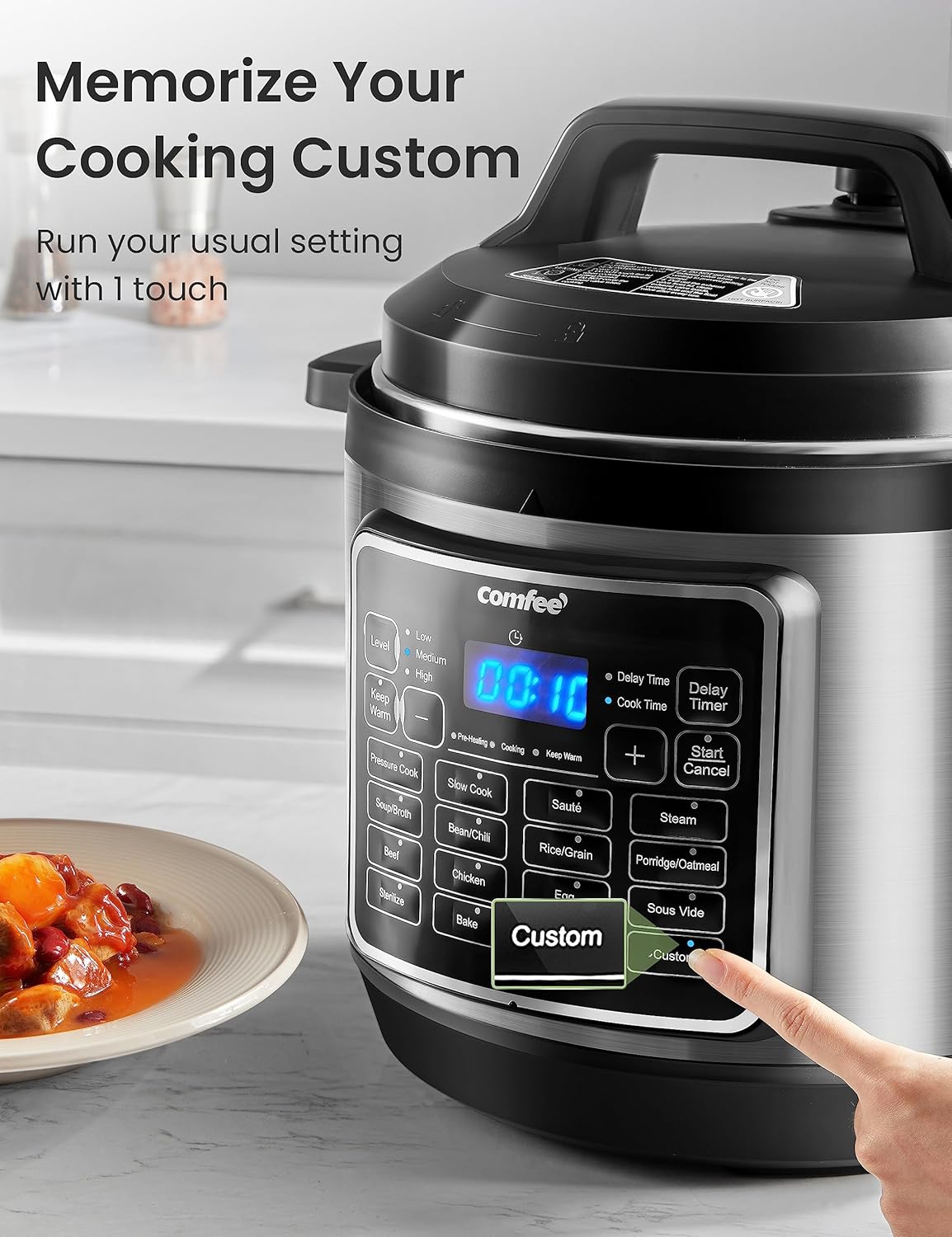 16 in 1 Electric Pressure Cooker 8 Quarts Stainless Steel O41654