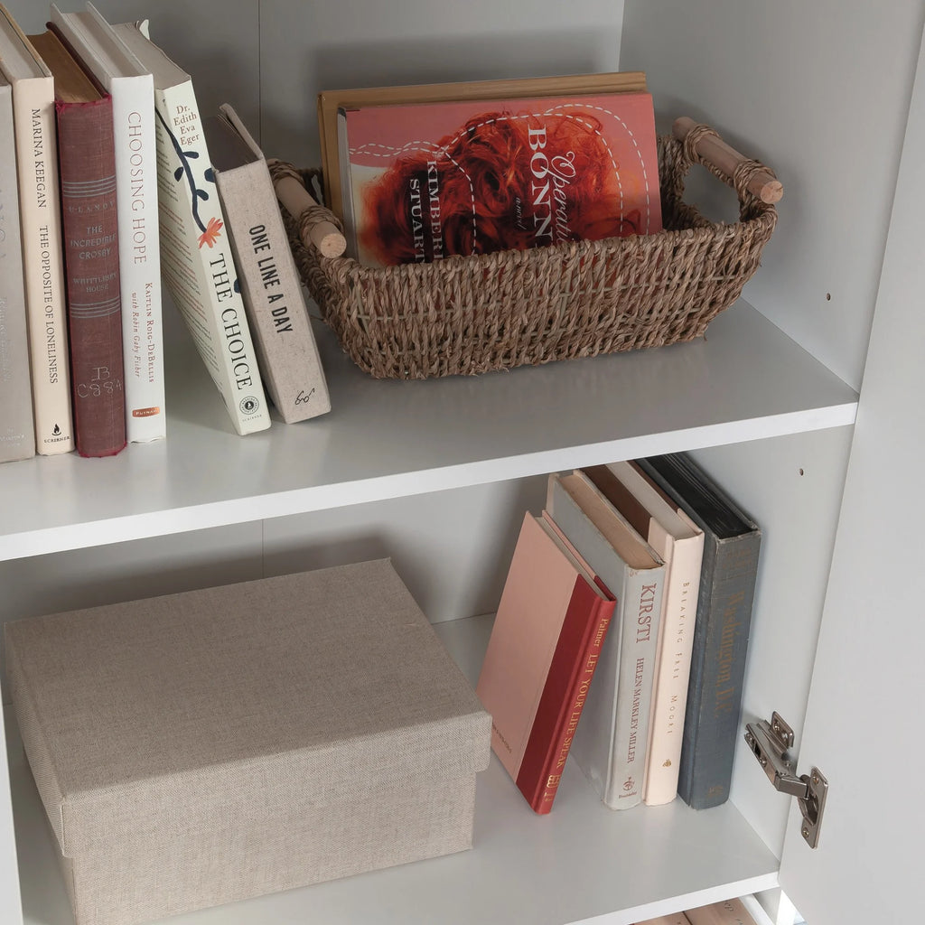 White Engineered Wood Storage Cabinet Z845244