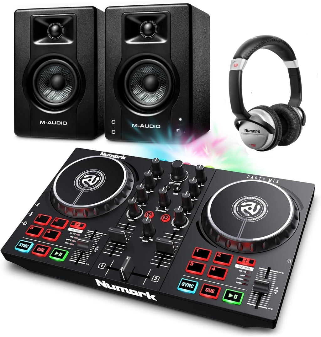 DJ Controller, DJ Headphones, DJ Monitor Speakers with Party Lights Y2050