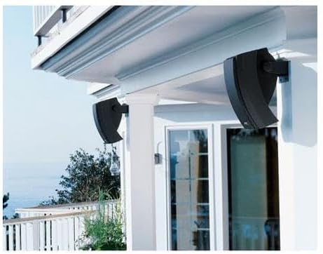 Black Outdoor Environmental Speakers (Pair) with Music Amplifier N12846