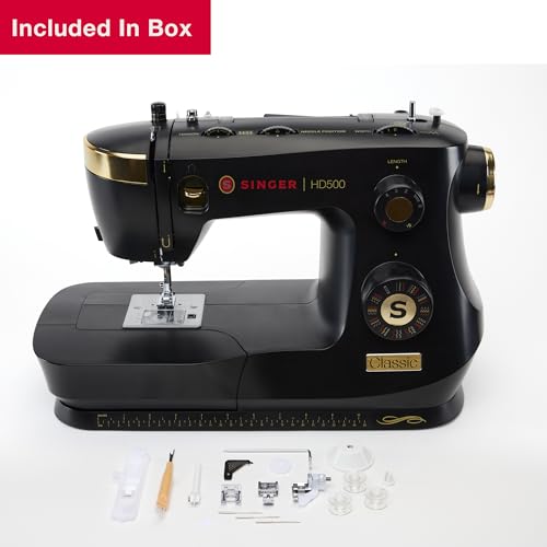 Heavy Duty 500 Classic Sewing Machine with Accessory Kit, 23 Built-In Stitches, Full Metal Frame P2167
