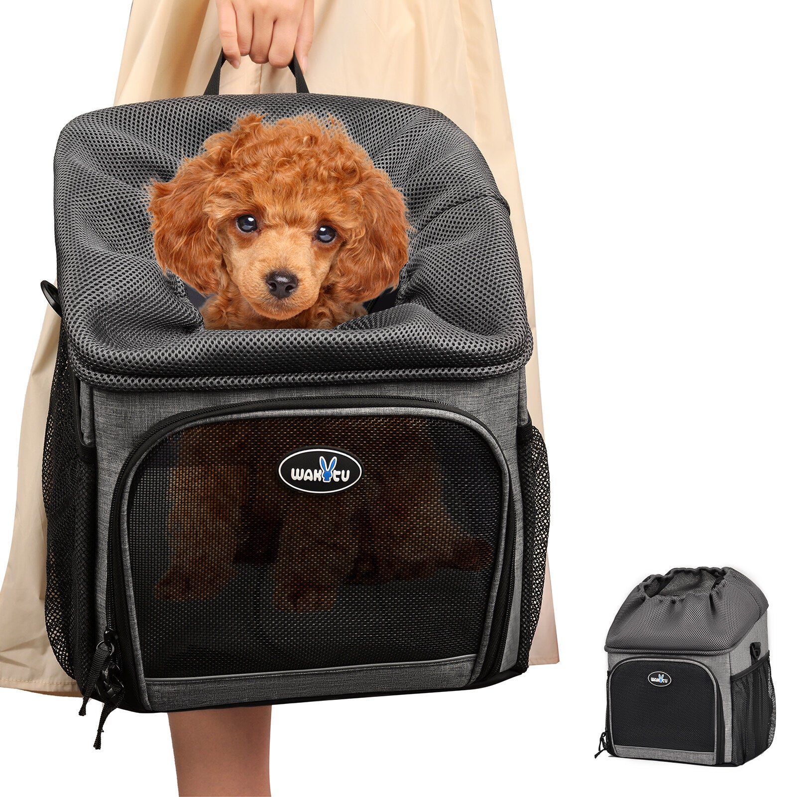Foldable Removable Pet Bicycle Carrier Backpack W577