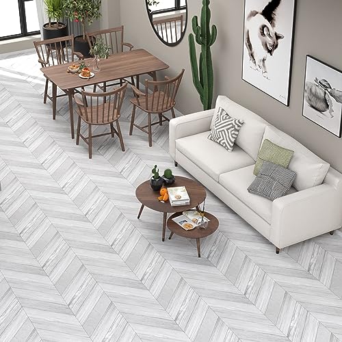 Light Wood Peel and Stick Vinyl Flooring Roll 23"x 393" 64 Sq.Ft I484