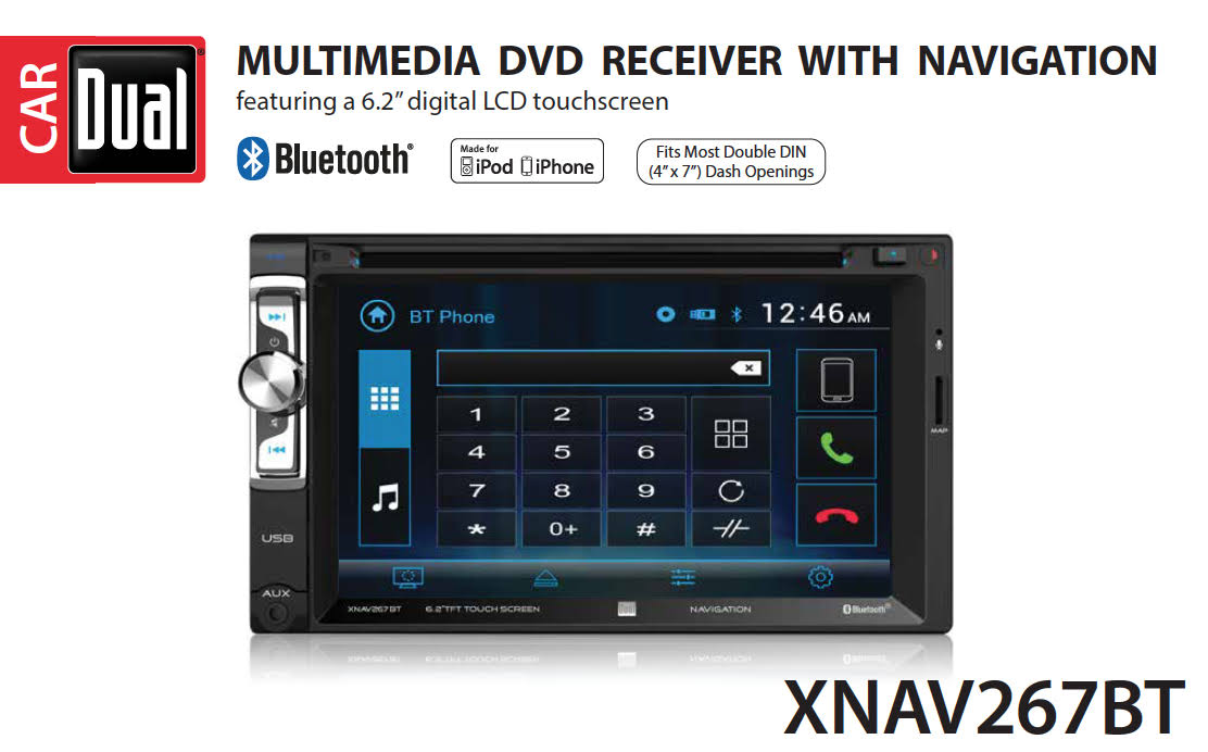 6.2 inch LED Backlit LCD Multimedia Touch D331