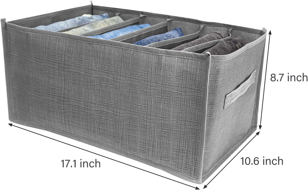 4 Packs 6-Compartment Clothes Organizer Drawer With Handles S649