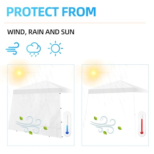 White 1 Pack Canopy Sidewall for 10×10 Slant Leg Pop Up Canopy Frame N24062