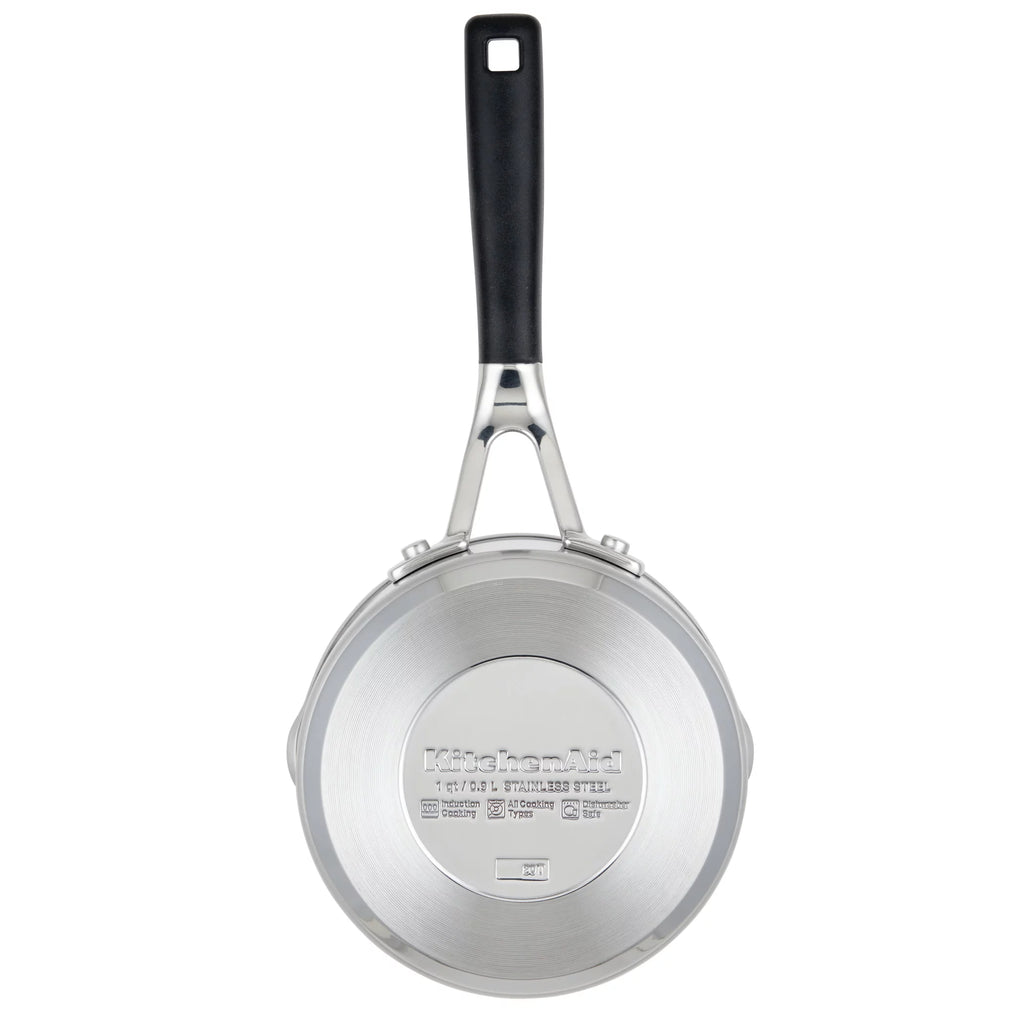 1 Quart Brushed Stainless Steel Induction Saucepan C4666