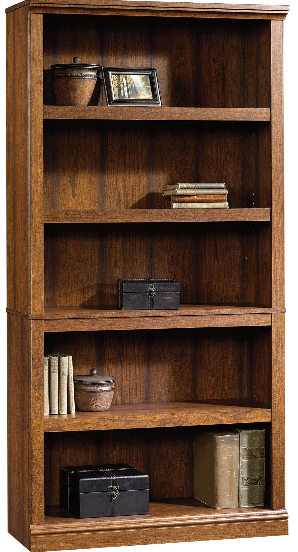 Chalked Chestnut 5-Shelf Bookcase Z893