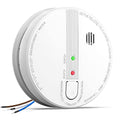 Hardwired Interconnected Photoelectric Smoke Detector with Replaceable 9V Battery V334313
