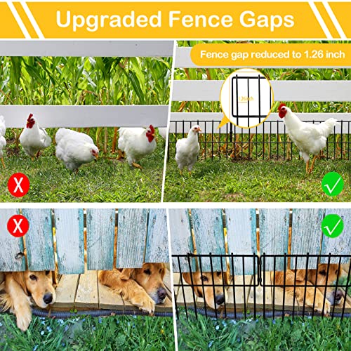 26 PCS 12In x 28Ft Rustproof Metal Wire Garden Fence U37803