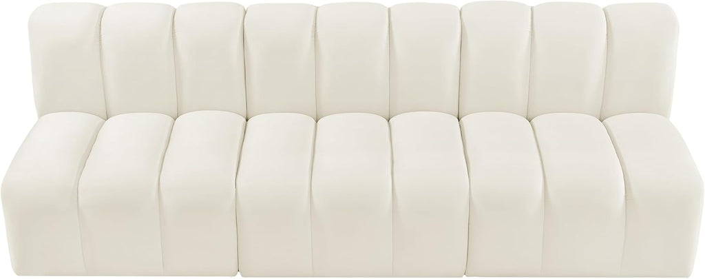 Cream Velvet Sofa G4791