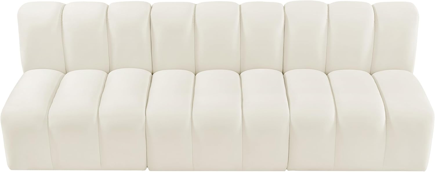 Cream Velvet Sofa G4791